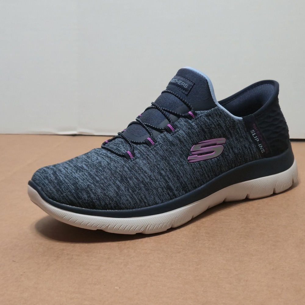 Skechers Women's Slip-Ins Summits Dazzling Haze Walking Shoes Navy Size 8 NWOB